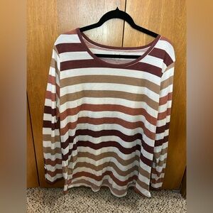 Striped Long Sleeve Top - Multicolor